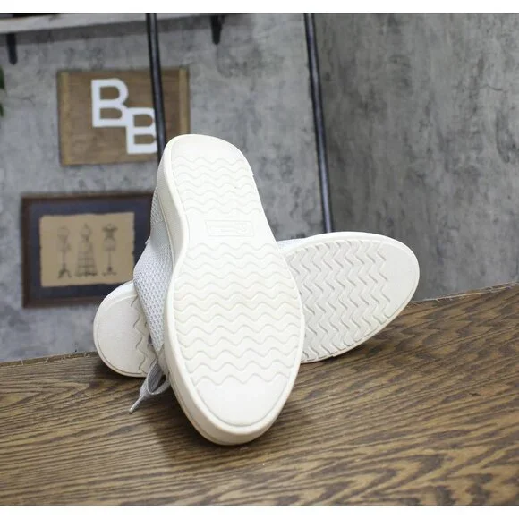 White Mountain Womens Uncut Knit Lace-Up Sneaker W36720 Light Gray 9M - Picture 5 of 14